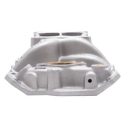 Edelbrock Manifold SBC 23-Degree Marine RPM 1955-1986 w/ Brass Edelbrock Intake Manifolds