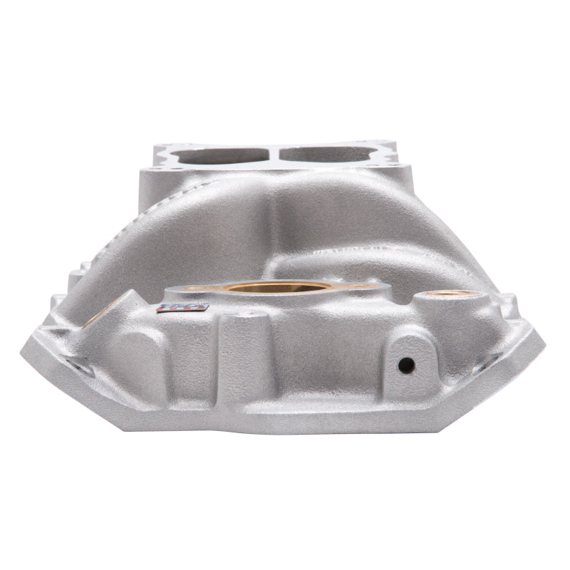 Edelbrock Manifold SBC 23-Degree Marine RPM 1955-1986 w/ Brass Edelbrock Intake Manifolds