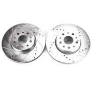 Power Stop 16-19 Chevrolet Camaro Front Evolution Drilled & Slotted Rotors - Pair PowerStop Brake Rotors - Slot & Drilled