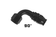 Aeromotive PTFE Hose End - AN-10 - 90 Deg - Black Anodized Aeromotive Fittings