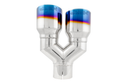 MBRP Burnt End Tip 2.5 ID, Dual 3.5 OD Out, 9.5 length, Single wall 304 Stainless Steel MBRP Tail Pipes