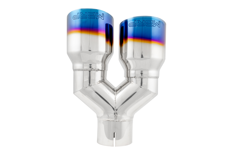 MBRP Burnt End Tip 2.5 ID, Dual 3.5 OD Out, 9.5 length, Single wall 304 Stainless Steel MBRP Tail Pipes