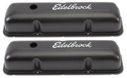 Edelbrock Valve Cover Signature Series Ford 1958-1976 FE V8 Black Edelbrock Valve Covers