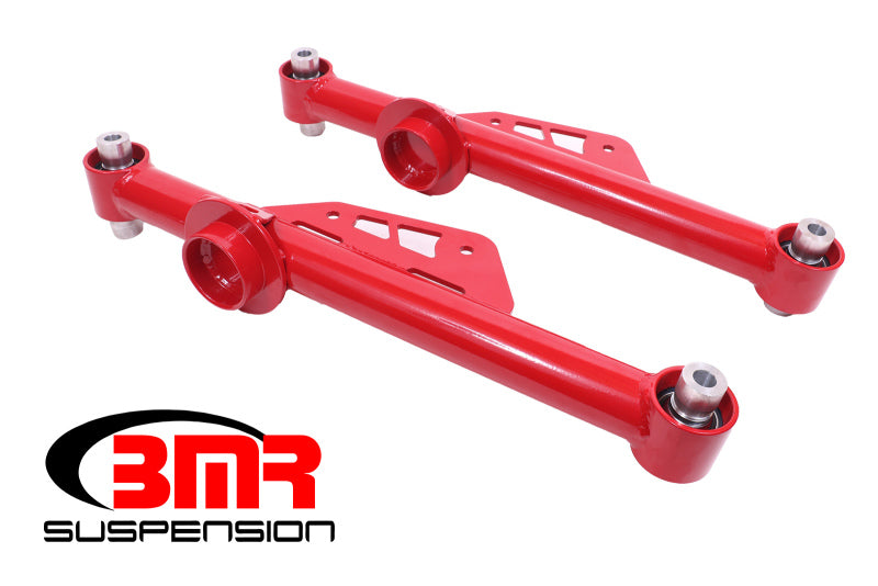 BMR 79-98 Fox Mustang Non-Adj. Lower Control Arms w/ Spherical Bearings - Red BMR Suspension Control Arms