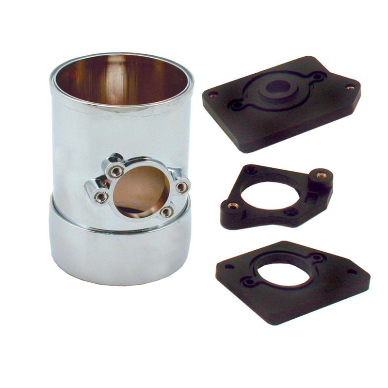 Spectre Air Flow Sensor Mount 3in. w/Collar - Chrome Spectre Mass Air Flow Sensors