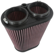 K&N Universal Clamp-On Air Filter 3-1/8in Dual FLG 8-7/8in X 5-3/16 B 6-1/4in X 4IN T, 9inH W/STUD K&N Engineering Air Filters - Universal Fit