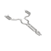 MagnaFlow Cat Back, SS, 3in, Street, Dual Split Polished 4.5in Tips 2015 Ford Mustang GT V8 5.0L Magnaflow Catback