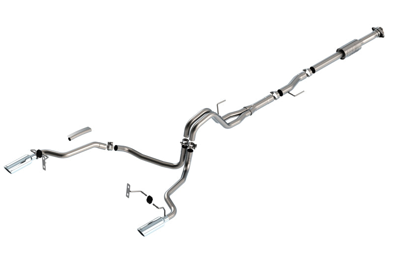 Borla F-150 2021 2.7L/3.5L 2/4wd 4dr CC SB EC STB Lari/King R/Plinum/LTD 3/2.25 Cat-Back AK CHR Tips Borla Catback