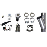 Granatelli 2.5in Aluminized Mild Steel Electronic Exhaust Cutout System w/Slip Fit & Band Clamps Granatelli Motor Sports Exhaust Cutouts