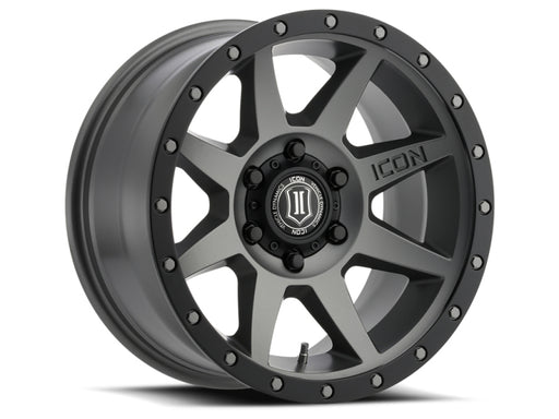 ICON Rebound 17x8.5 6x135 6mm Offset 5in BS 87.1mm Bore Titanium Wheel ICON Wheels - Cast