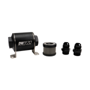 DeatschWerks Stainless Steel 10AN 10 Micron Universal Inline Fuel Filter Housing Kit (70mm) DeatschWerks Fuel Filters