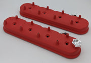 Granatelli 96-22 GM LS Tall Valve Cover w/Integral Angled Coil Mounts - Red Wrinkle (Pair) Granatelli Motor Sports Valve Covers