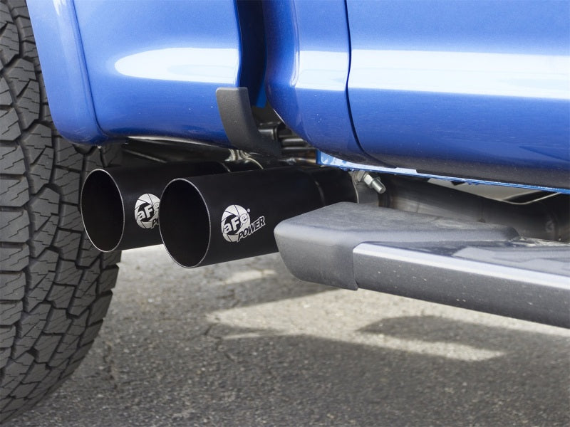 aFe Rebel Exhausts 3in SS Cat-Back 15-16 Ford F-150 EcoBoost V6 2.7/3.5L V8 5.0L w/ Black Tips aFe Catback