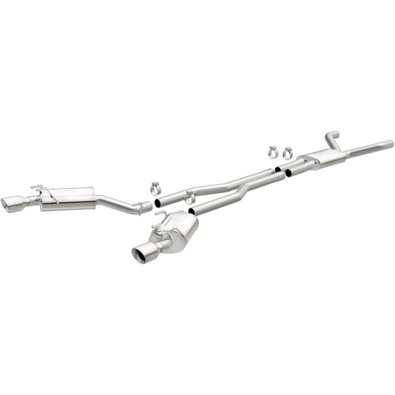 MagnaFlow Cat-Back Stainless Dual Split Rear Exit 4in Polished Tips 11-15 Chevy Camaro 3.6L V6 Magnaflow Catback