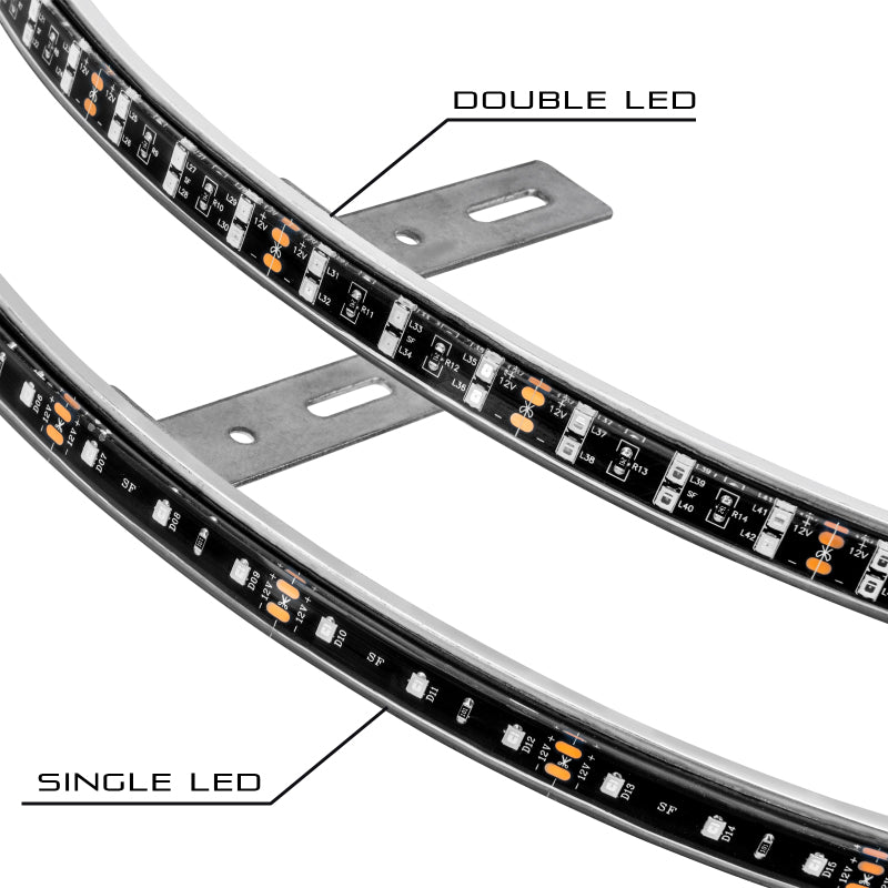 Oracle LED Illuminated Wheel Rings - Double LED - White ORACLE Lighting Light Strip LED