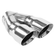 MagnaFlow Double Wall 3in Dual Round Polished Tip 2.25in Inlet Magnaflow Catalytic Converter Universal