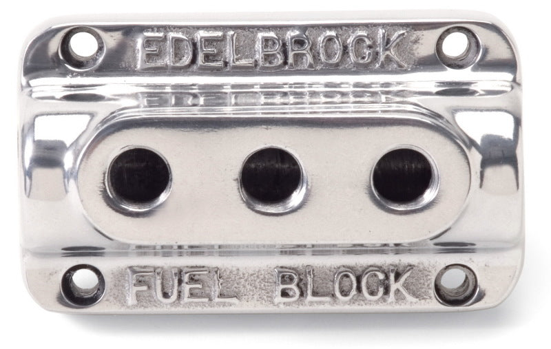Edelbrock Fuel Block Triple Polished Edelbrock Carburetor Rebuild Components