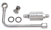 Edelbrock 3/8In Hard Fuel Line w/ -6 B-Nut and Polished Filter Edelbrock Fuel Filters