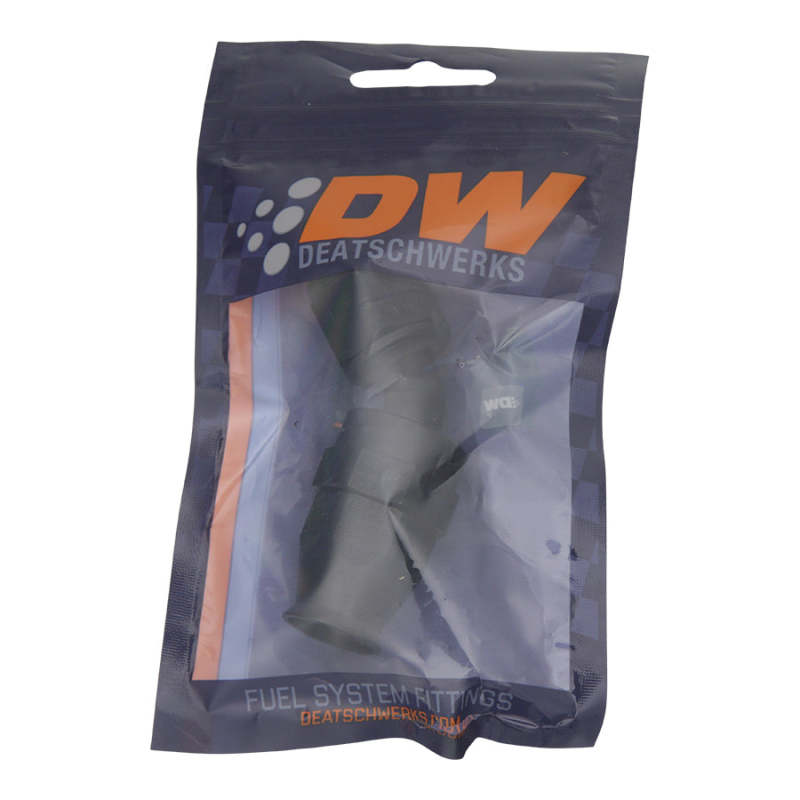 DeatschWerks 8AN Female Swivel 45-Degree Hose End PTFE (Incl 1 Olive Insert) - Anodized Matte Black DeatschWerks Fittings