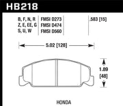 Hawk 1985 Honda Accord 1.8L Base Organic Brakes Front ER-1 Brake Pads Hawk Performance Brake Pads - Racing