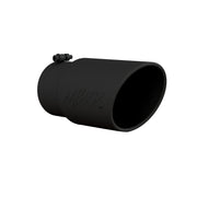 MBRP Universal Tip 6in O.D. Angled Rolled End 5 inlet 12 length - Black Finish MBRP Tips