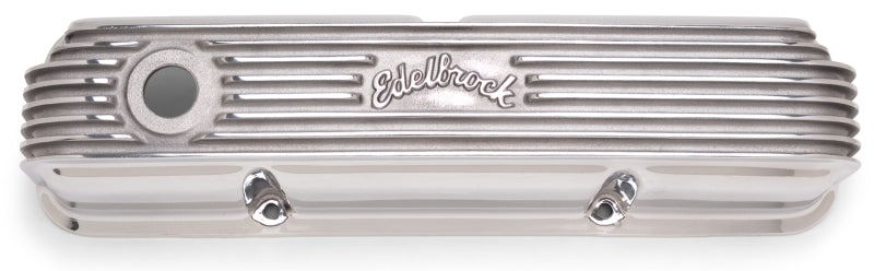 Edelbrock Valve Cover Classic Series Ford 1958-1976 FE V8 Polshed Edelbrock Valve Covers