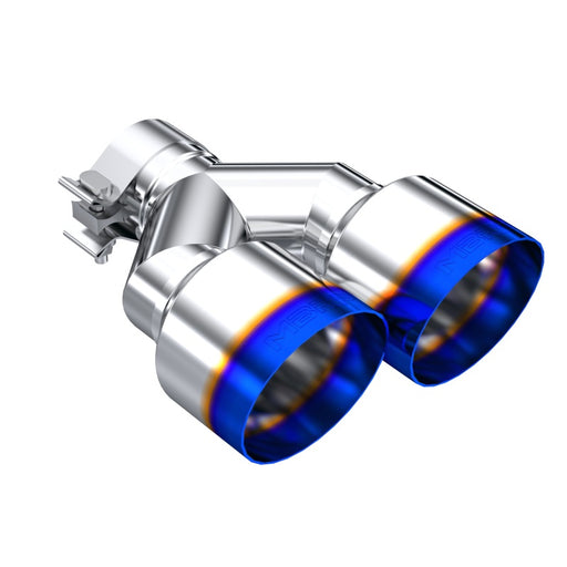 MBRP Burnt End Tip 2.5 ID Dual 4 OD Out 9.5 length Single wall 304 Stainless Steel Driver Side MBRP Tail Pipes