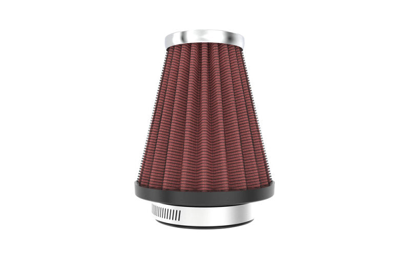 K&N Universal Chrome Filter 2.063in Flange ID x 3.5in Base OD x 2in Top OD x 4in H K&N Engineering Air Filters - Universal Fit
