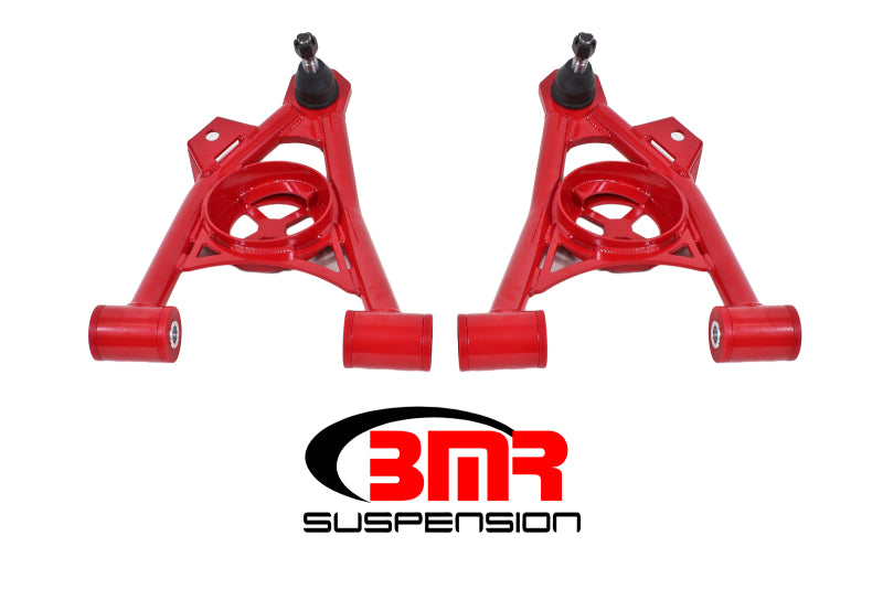 BMR 94-04 Ford Mustang Non-Adj. A-Arms Lower (Poly) w/ Spring Pocket - Red BMR Suspension Control Arms