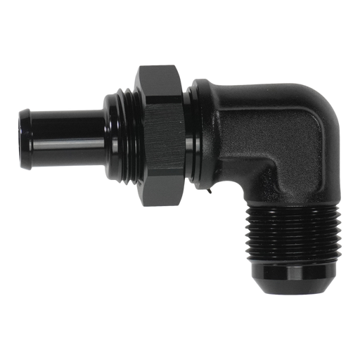 DeatschWerks 10AN Male Flare Bulkhead to 1/2in Hose Barb 90-Degree DeatschWerks Fuel Components Misc