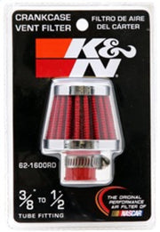 K&N 2in Base OD x .375in Flange ID x 1.75in H Rubber Base Crankcase Vent Filter K&N Engineering Air Filters - Universal Fit