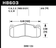 Hawk 08-13 BMW 135i 3.0L Base Front ER-1 Brake Pads Hawk Performance Brake Pads - Racing