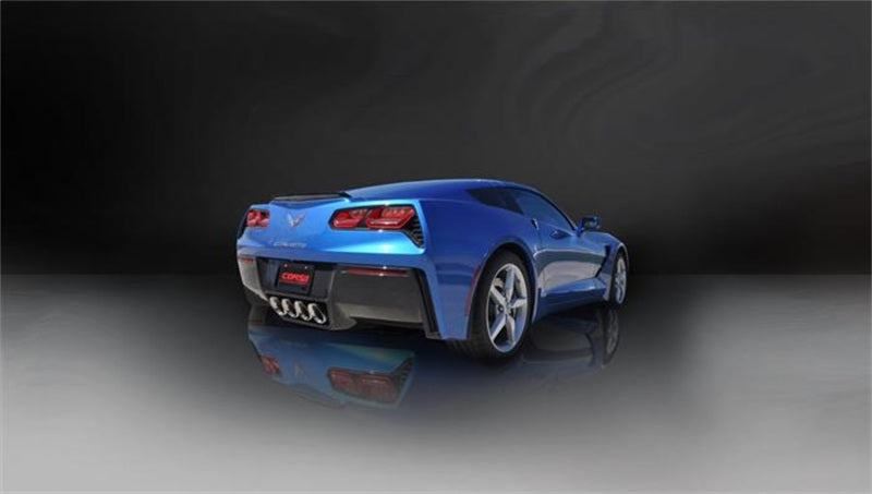 Corsa 2014-2019 Corvette C7 Coupe 6.2L V8 AT/MT 2.75in Valve-Back Dual Rear Exit Polished Sport Exht CORSA Performance Axle Back