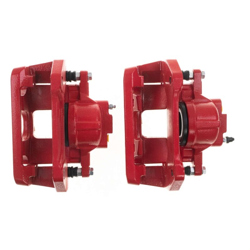 Power Stop 07-18 Jeep Wrangler JK Front Red Caliper Pair w/Bracket PowerStop Brake Calipers - Perf