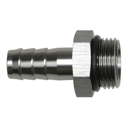 DeatschWerks 10AN ORB Male to 1/2in Male Triple Barb Fitting (Incl O-Ring) - Anodized DW Titanium DeatschWerks Fittings