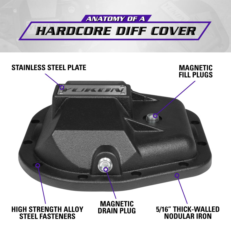 Yukon Gear 97-17 Ford E150 9.75in Rear Differentials Hardcore Cover Yukon Gear & Axle Diff Covers