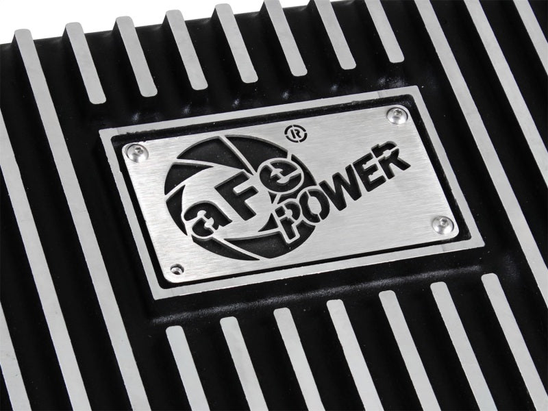 aFe Transmission Pan (Black); Ford Trucks 94-08 AODE aFe Diff Covers