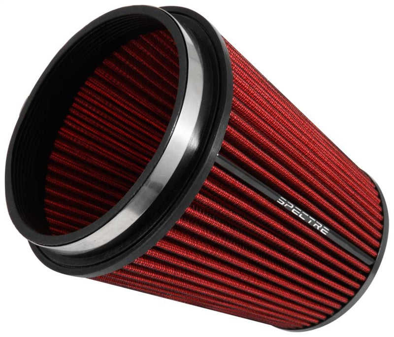 Spectre HPR Conical Air Filter 6in. Flange ID / 7.719in. Base OD / 8.5in. Tall - Red Spectre Air Filters - Universal Fit