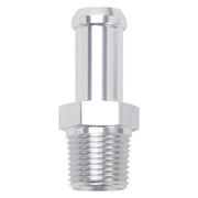 Edelbrock Hose End Straight 3/8In NPT to 1/2In Barb Clear Anodize Edelbrock Fittings