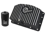 AFE Pro Series Engine Oil Pan Black w/Machined Fins; 11-16 Ford Powerstroke V8-6.7L (td) aFe Diff Covers