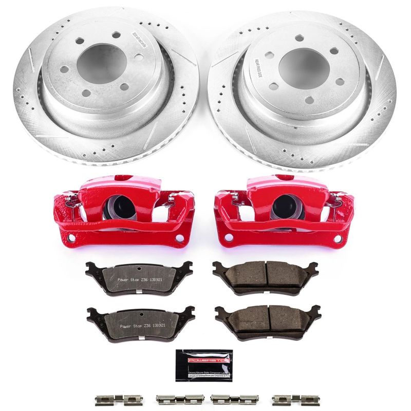 Power Stop 12-18 Ford F-150 Rear Z36 Truck&Tow Kit w/Cals PowerStop Brake Kits - Performance D&S
