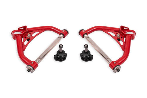 BMR 70-81 Chevrolet Camaro Non-Adj. Upper A-Arms w/ 0.5in Tall Ball Joint (Delrin) - Red BMR Suspension Control Arms