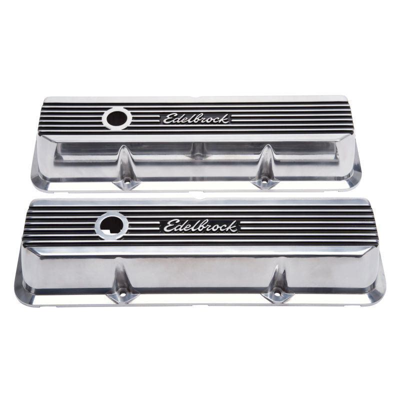 Edelbrock Valve Covers Elite II Ford FE 1958-76 Polished Edelbrock Valve Covers