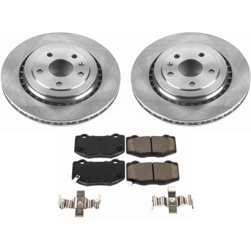 Power Stop 16-18 Cadillac ATS Rear Autospecialty Brake Kit PowerStop Brake Kits - OE