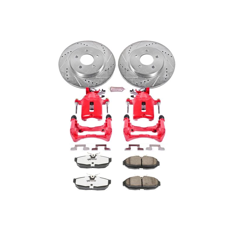 Power Stop 05-11 Ford Mustang Rear Z26 Street Warrior Brake Kit w/Calipers PowerStop Brake Kits - Performance D&S
