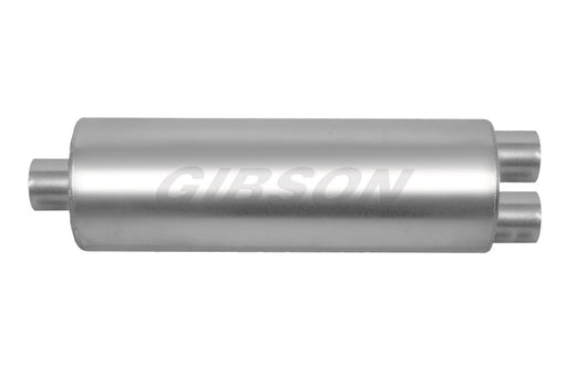 Gibson SFT Superflow Center/Dual Round Muffler Stainless Gibson Muffler