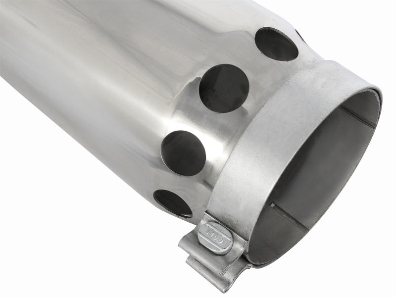 aFe MACHForce XP Cat-Back SS-304 5in Intercooled Exh Tip 5in In x 6in Outx16inL Bolt-On Right (Pol) aFe Tips