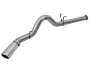 aFe LARGE BORE HD 5in 409-SS DPF-Back Exhaust w/Polished Tip 2017 Ford Diesel Trucks V8 6.7L (td) aFe DPF Back