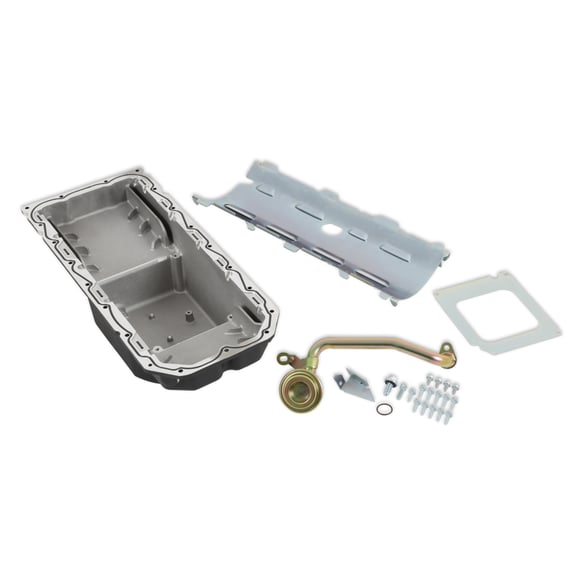 Holley Gen III Hemi Swap Oil Pan - Mid-Sump - Hellcat - Black 302-64BK HOLLEY Autoparts