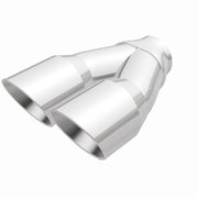 MagnaFlow Double Wall 3in Dual Round Polished Tip 2.25in Inlet Magnaflow Catalytic Converter Universal